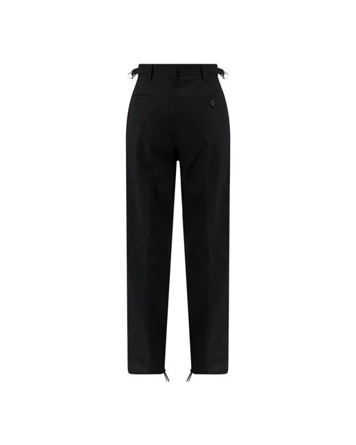 McQueen Black Straight Trousers for men