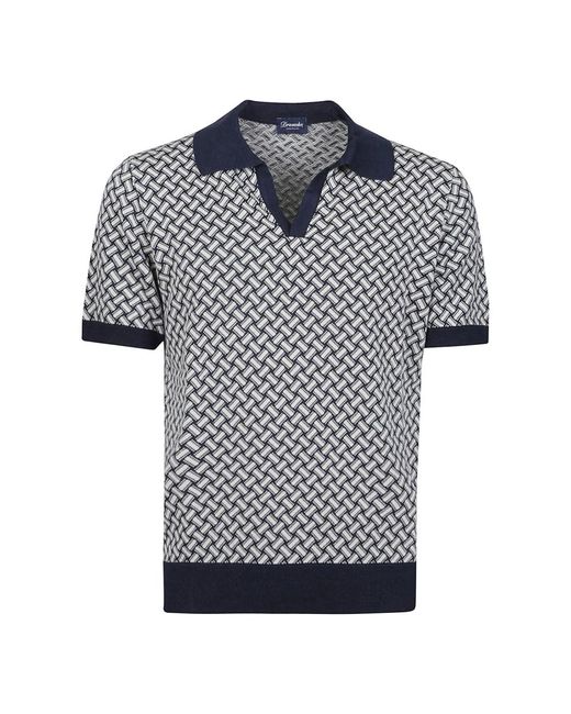 Drumohr Rosa/weiß polo shirt,polo shirts,blau/weiß polo shirt in Pink für Herren