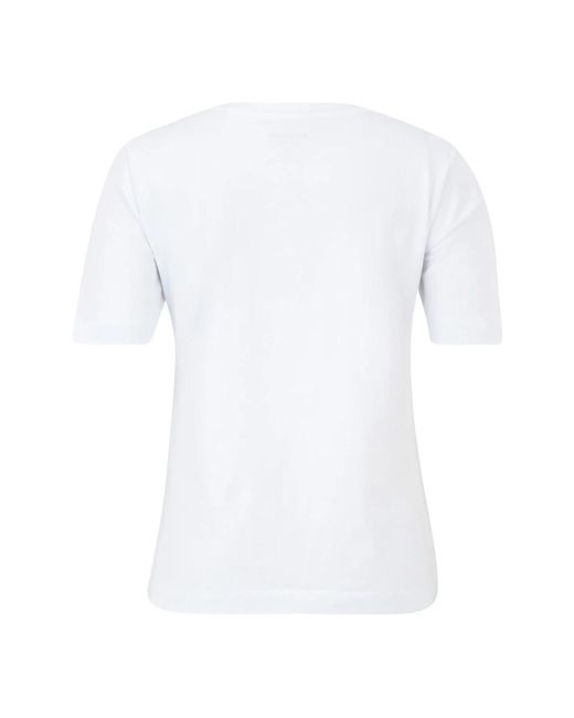 BETTY&CO White Klassisches rundhals-shirt,klassisches rundhals shirt