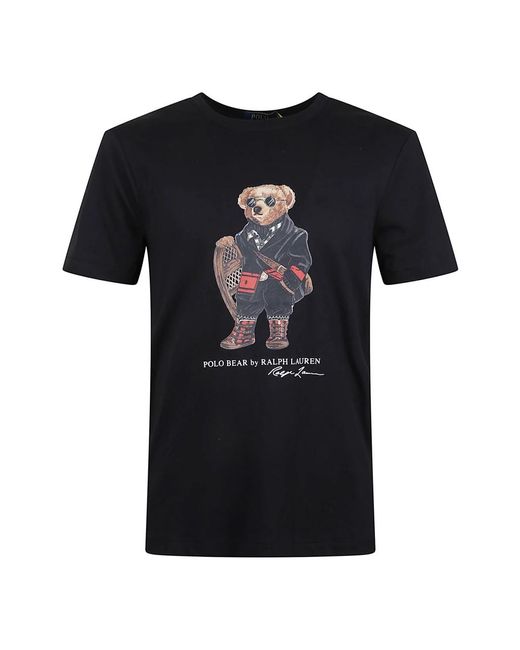 Ralph Lauren Classic Fit Polo Bear Jersey T-Shirt in het Black voor heren