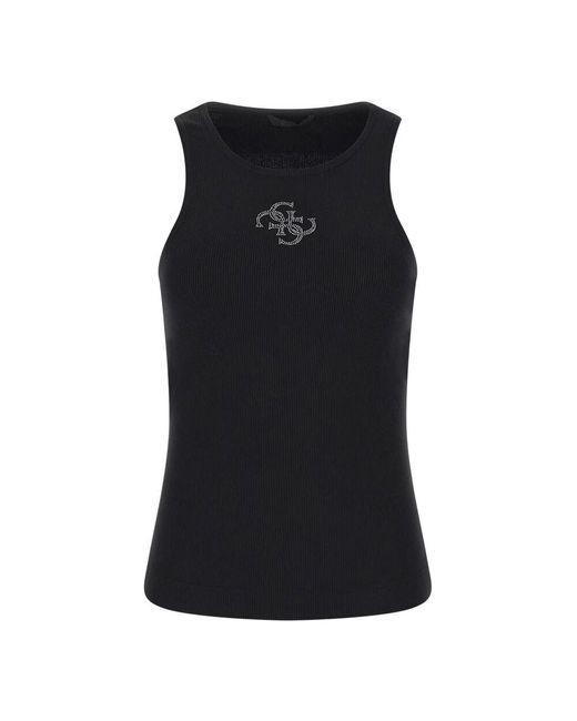 Guess Black Sleeveless Tops