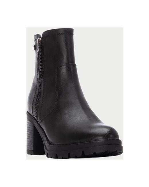 Refresh Black Schwarze Stiefeletten Aus Kunstleder