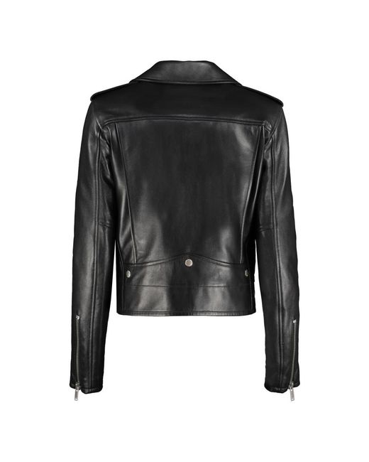 Saint Laurent Black Leather Jackets