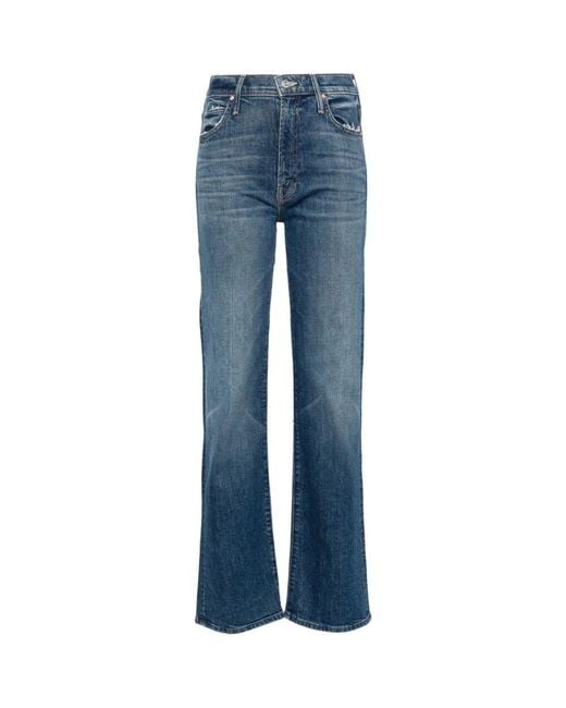 Mother Blue Boot-Cut Jeans