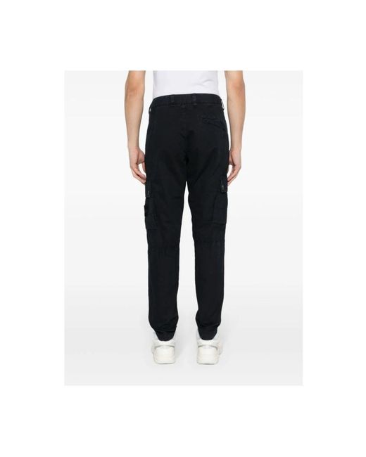 Stone Island Black Slim-Fit Trousers for men