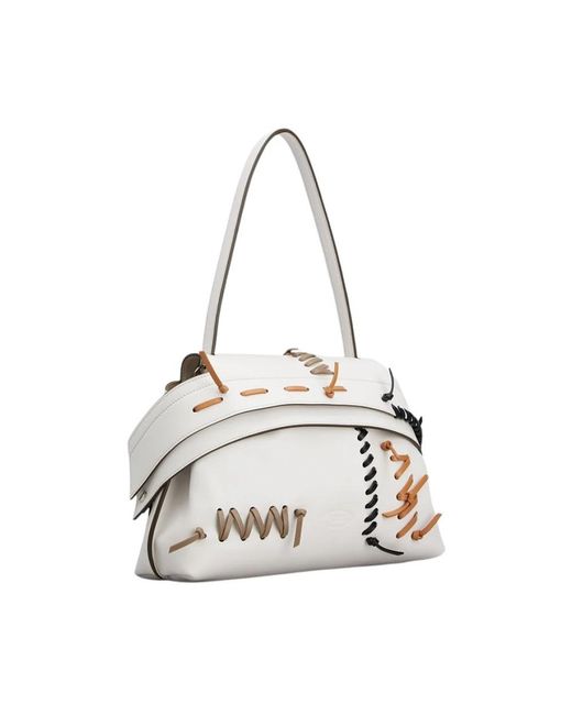 Tod's White Shoulder Bags