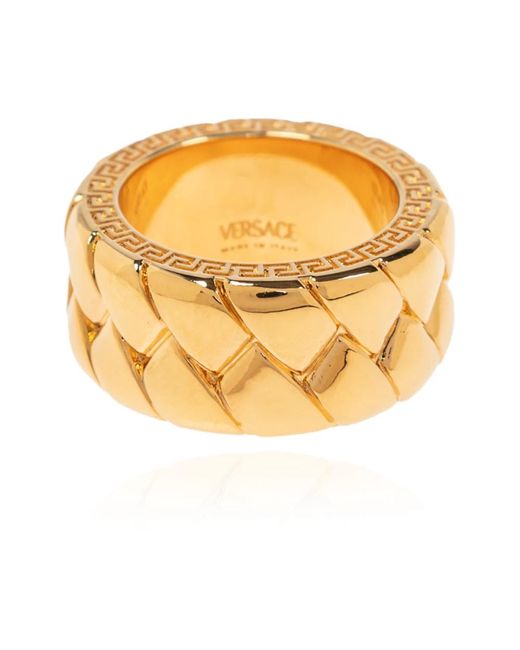 Rings di Versace in Metallic