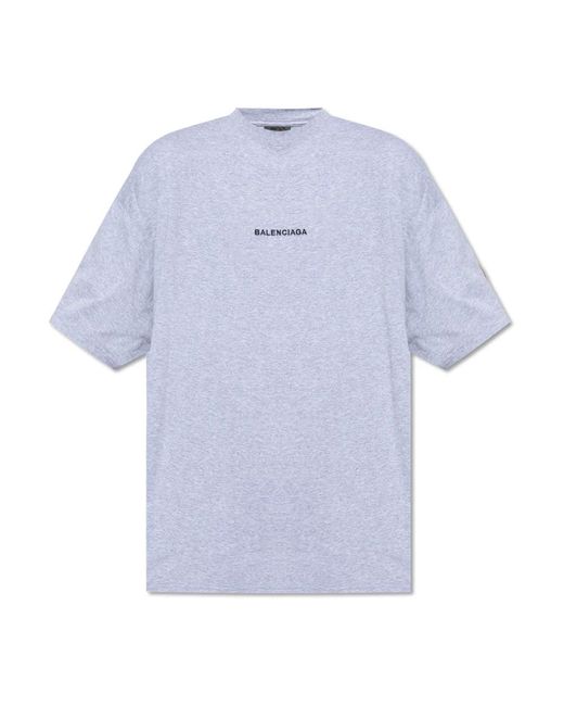 Balenciaga T-Shirt Mit Logo in Blue für Herren