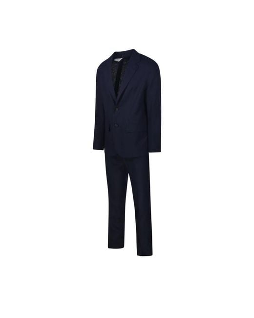 Hevò Blue Single Breasted Suits for men