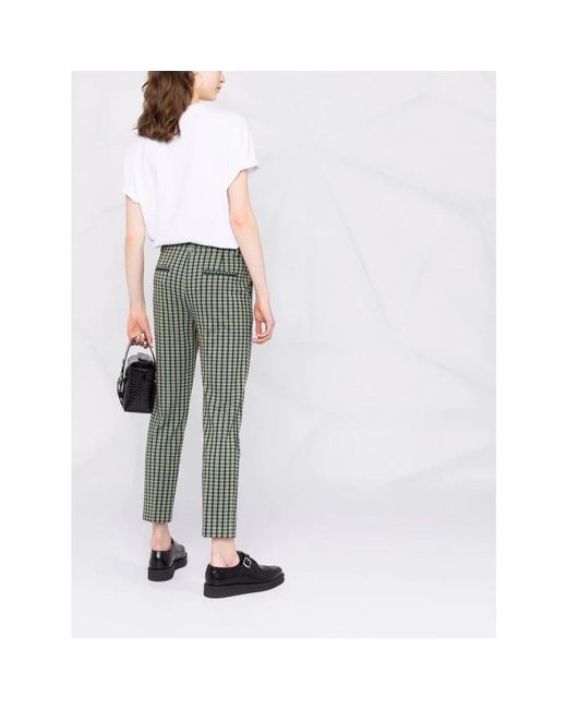 Slim-Fit Trousers Pinko de color Green