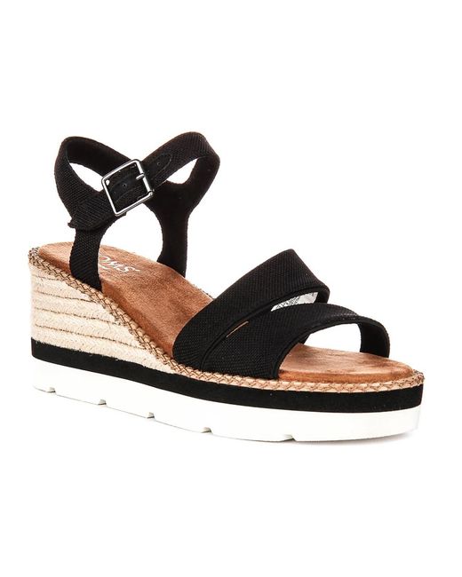 TOMS Black Wedges