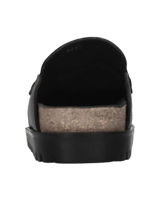 Versace Medusa Leder Clogs in Black für Herren