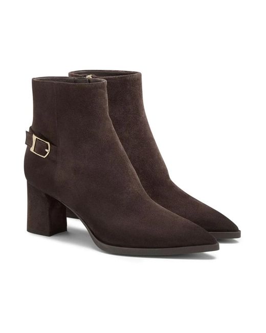 Santoni Brown Heeled Boots