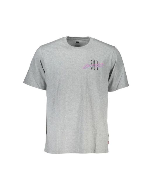 Levi's Tops ,Grijs ,Katoen Grijze Katoenen T-Shirt in het Gray voor heren