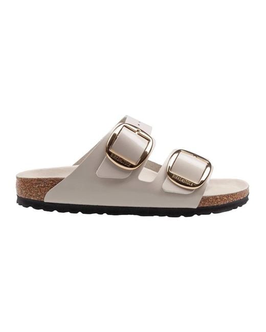 Birkenstock White Sliders