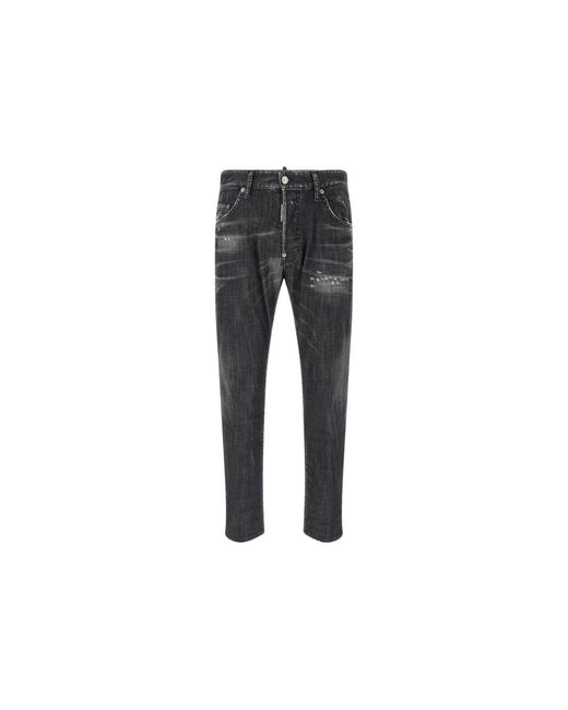 DSquared² Gray Straight Fit Jeans for men