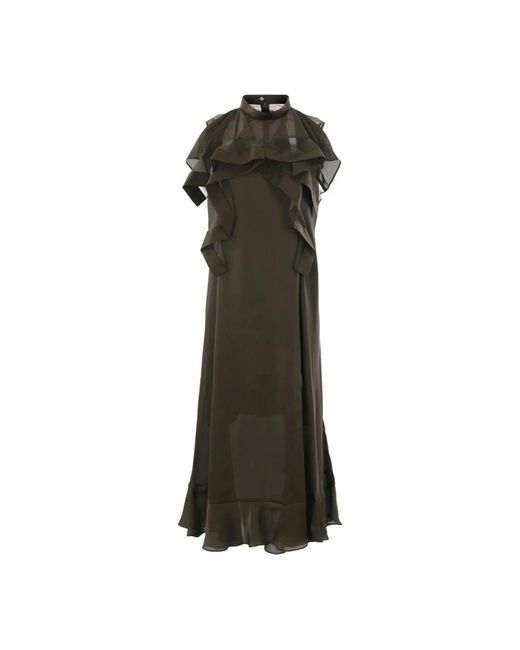 Sacai Green Maxi Dresses