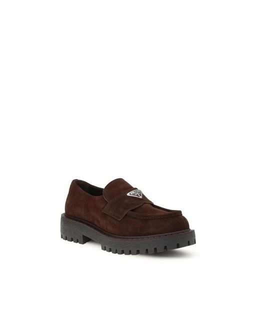Loafers Prada de hombre de color Brown