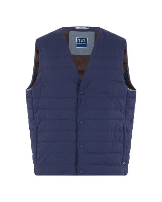 Fedeli Blue Waistcoats for men