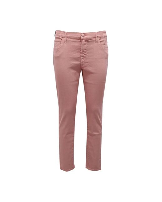 Jacob Cohen Red Slim-Fit Trousers