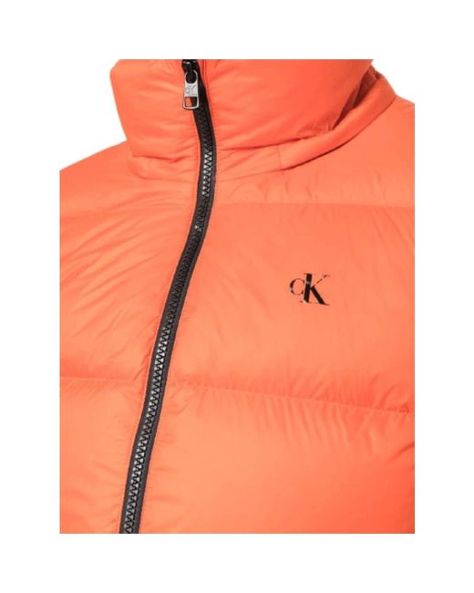 Calvin Klein Orange Winter Jackets