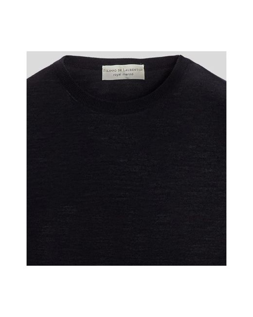 Round-Neck Knitwear FILIPPO DE LAURENTIIS de hombre de color Blue
