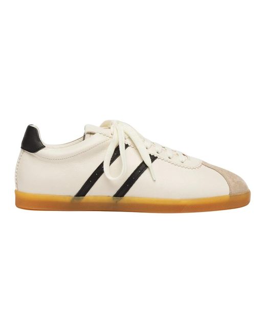 Elia Maurizi White Handgefertigte Weiße Leder-Sneaker