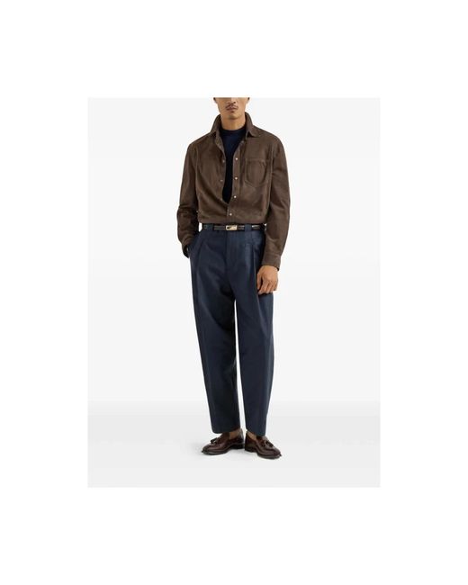 Brunello Cucinelli Brown Casual Shirts for men