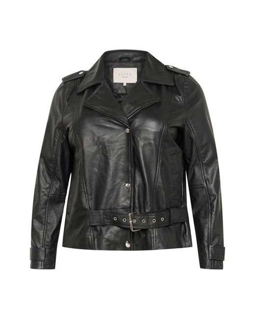Kaffe Black Leather Jackets