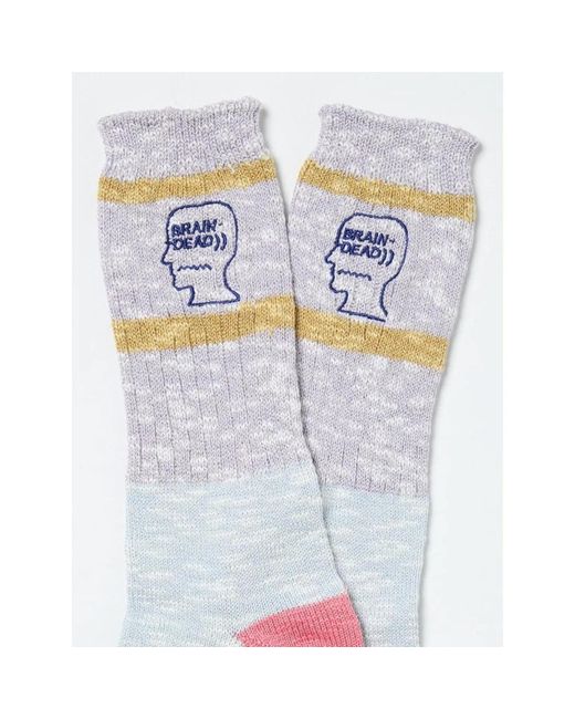 Brain Dead Blue Socks for men