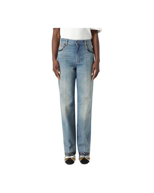 Valentino Blue Straight Fit Jeans