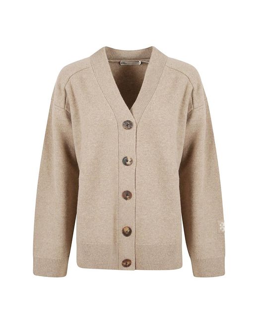 Tory Burch Truien & Vesten ,Bruin ,Leer Sweaters in het Natural