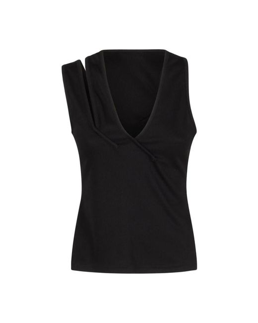 Christopher Esber Black Sleeveless Tops