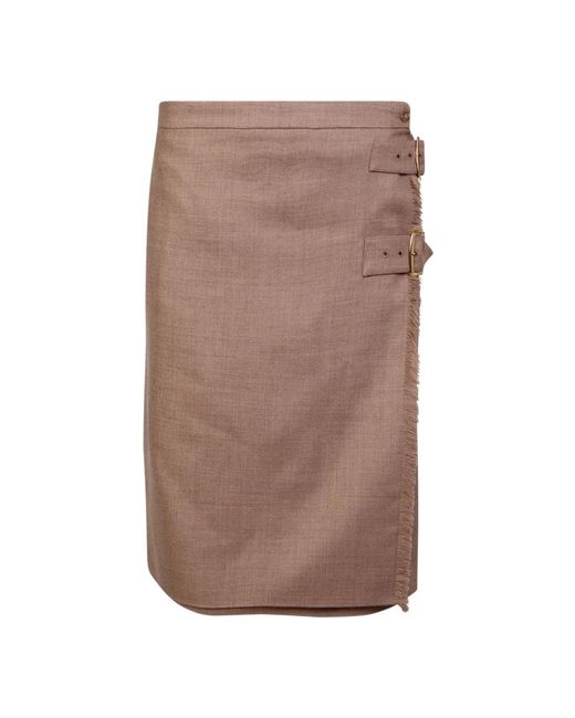 Burberry Brown Midi Skirts