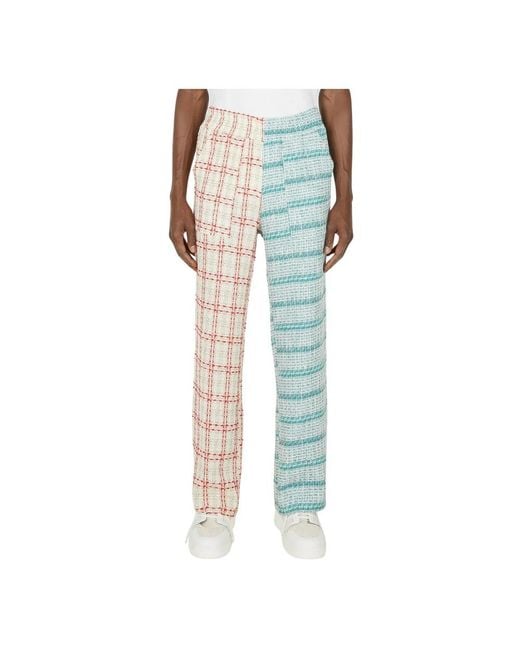(DI)VISION Blue Straight Trousers for men