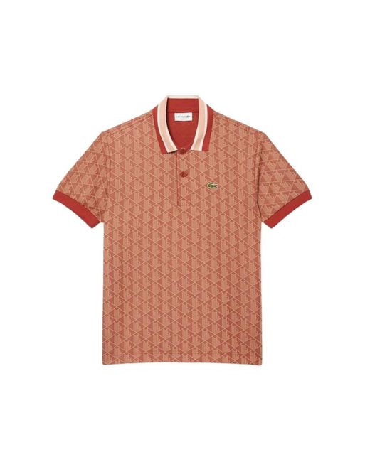 Lacoste Polo Monogram in het Orange voor heren