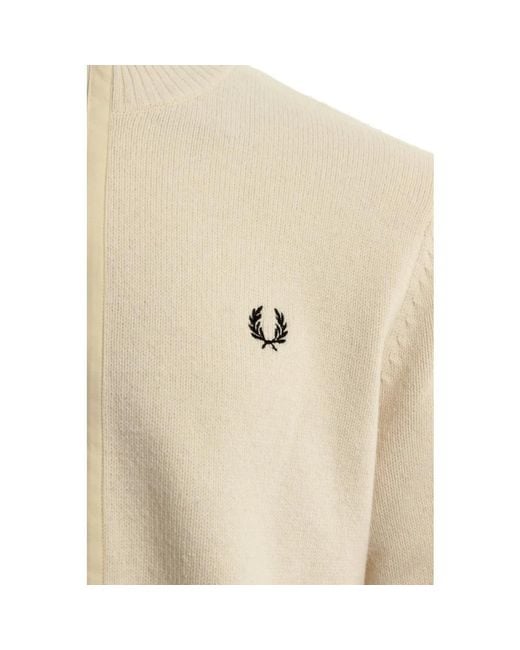 Cardigans Fred Perry de hombre de color Natural