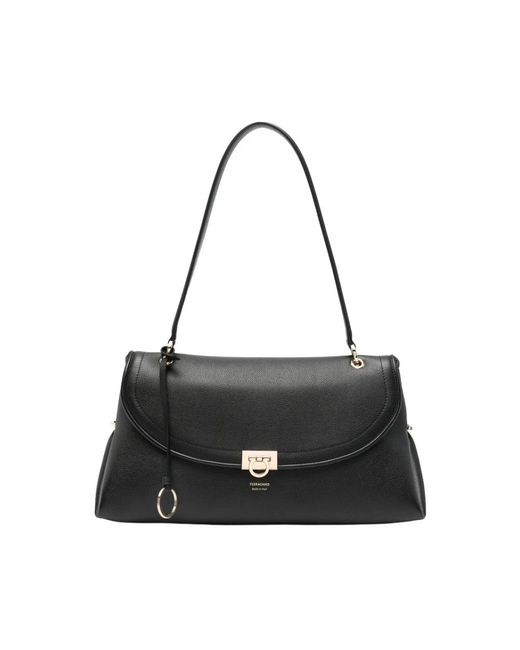 Ferragamo Black Shoulder Bags