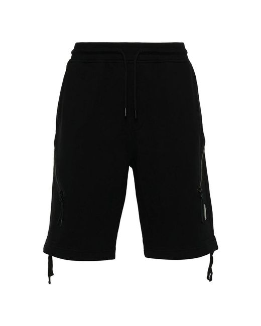 C P Company Schwarze logo-shorts in Black für Herren