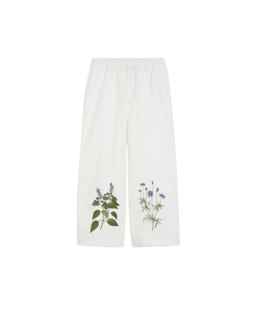 Wide Trousers Weekend by Maxmara de color White