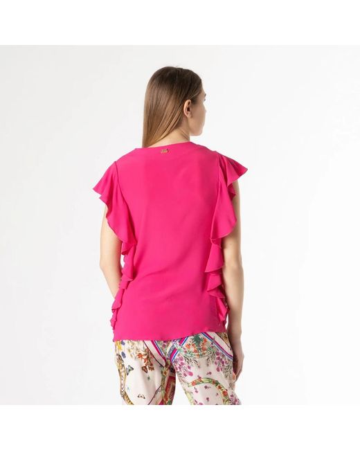 Class Roberto Cavalli Pink T-Shirts