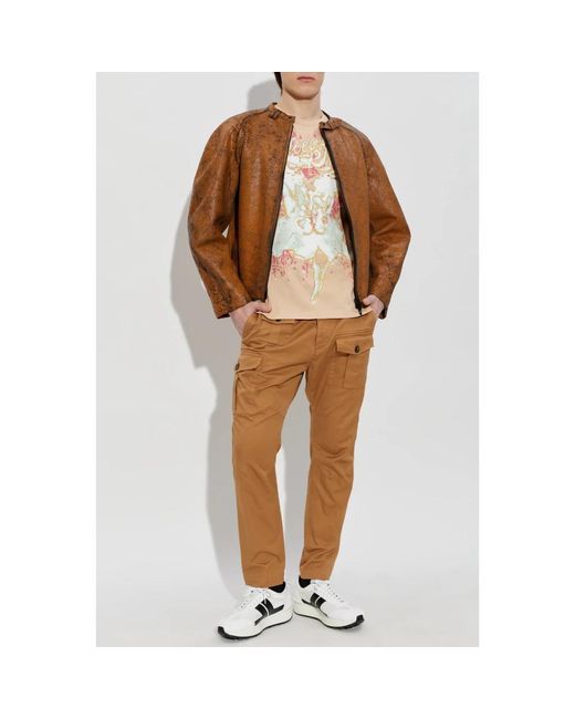 DSquared² Brown Slim-Fit Trousers for men