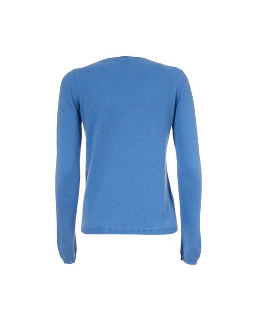Aspesi Blue Round-Neck Knitwear