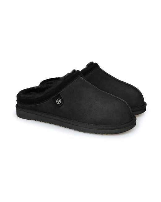 Rohde Schoenen ,Zwart ,Livigno Pantoffels in het Black voor heren