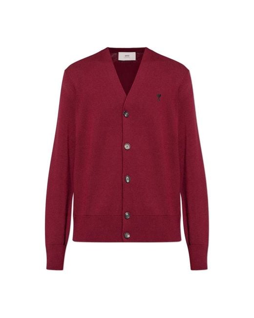 AMI Red Cardigans for men