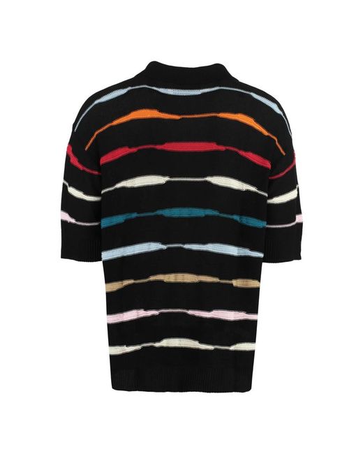 Barrow Tops ,Veelkleurig ,Gestreept Poloshirt, Korte Mouw in het Black voor heren