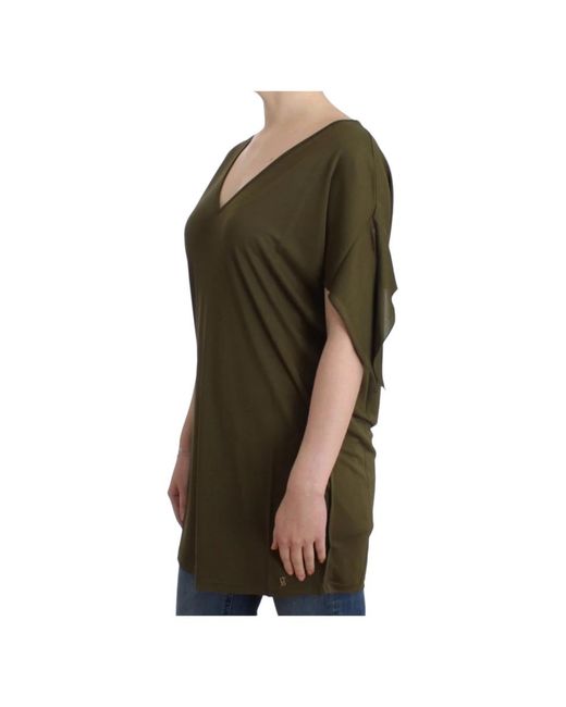 John Galliano Green Blouses