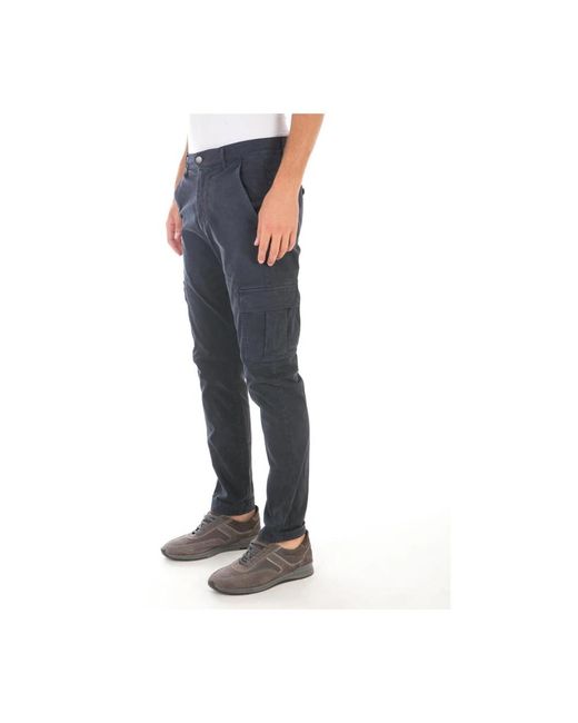 Daniele Alessandrini Blue Slim-Fit Trousers for men