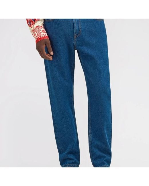 Roberto Cavalli Blue Straight Jeans for men