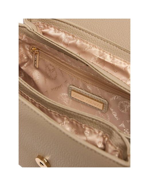 carlo colucci Natural Schultertasche Mit Logoprägung Erebara